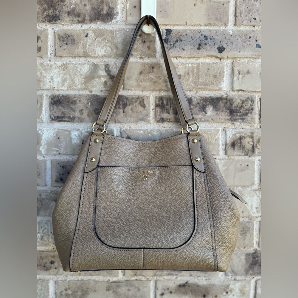 MICHAEL Michael Kors Molly Leather Shoulder Tote bag Camel